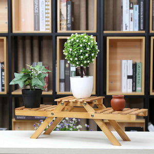 Bamboo Plant Flower Shelf Stand