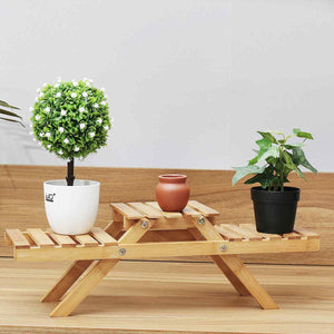 Bamboo Plant Flower Shelf Stand