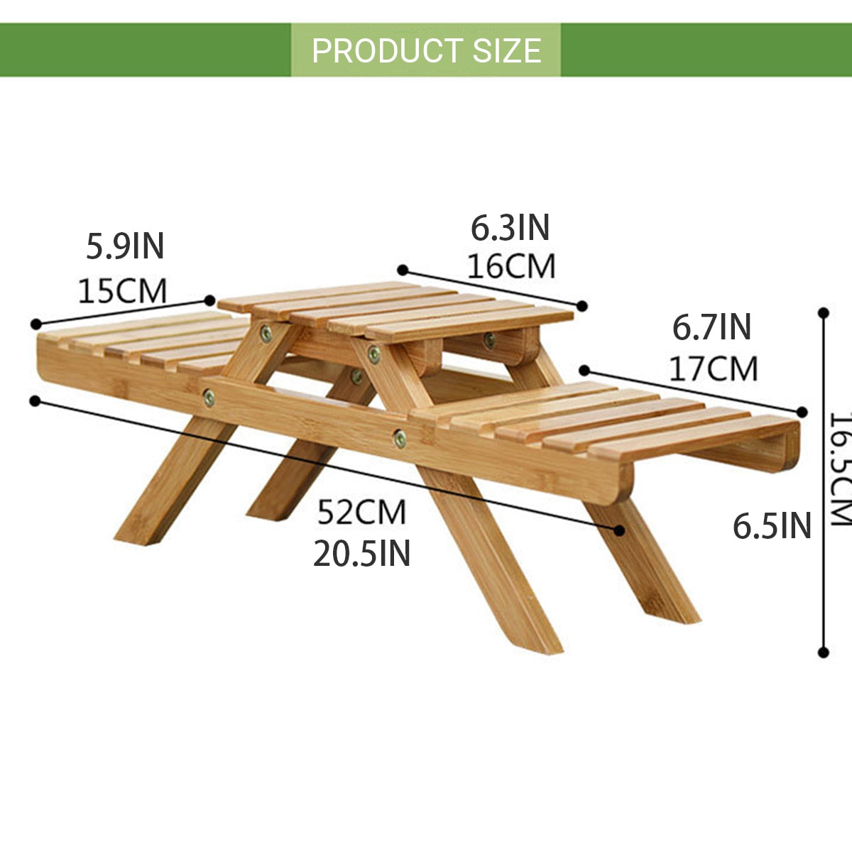 Bamboo Plant Flower Shelf Stand