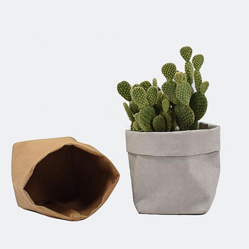 Washable Paper Bag Planter Pot