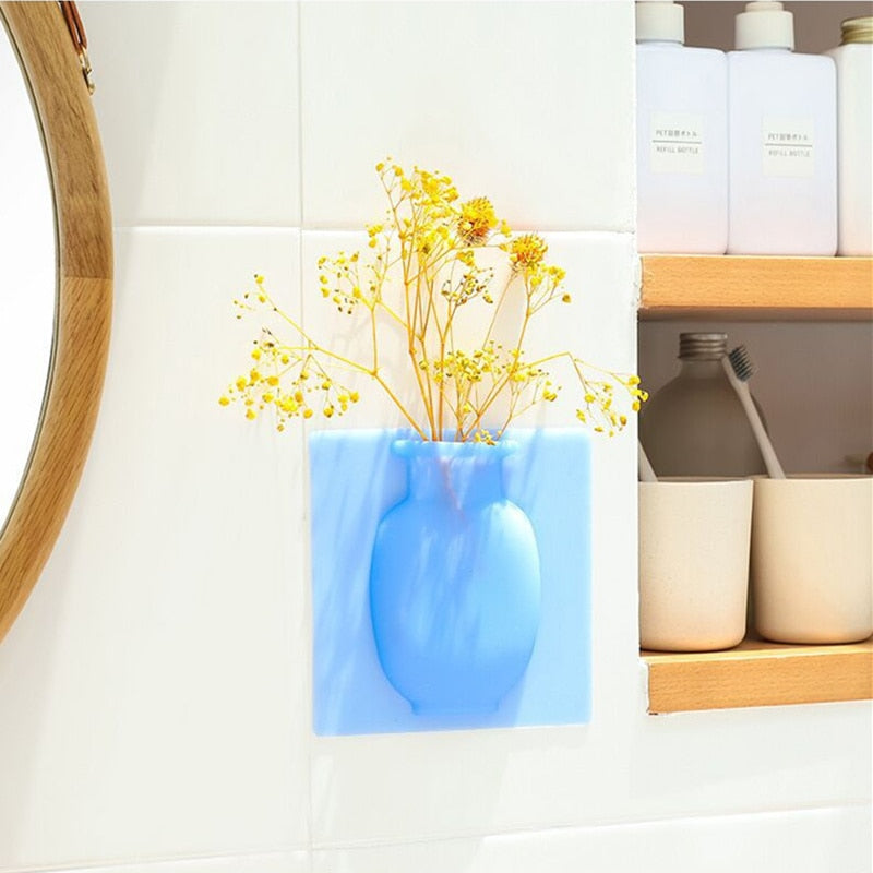 Silicone Sticky Wall Magic Plant Vase