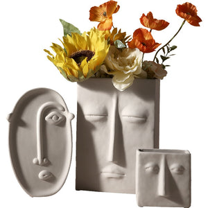 Human Face Decoration Vase