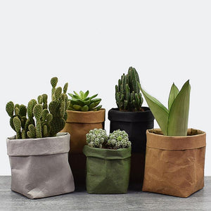 Washable Paper Bag Planter Pot