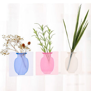 Silicone Sticky Wall Magic Plant Vase