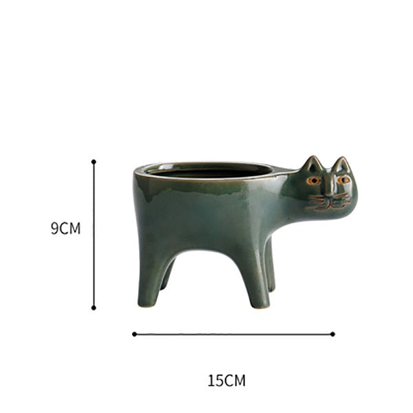 Cute Cat Tail Flowerpot