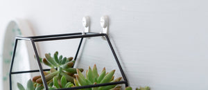 Metal Iron White Ceramic Planter