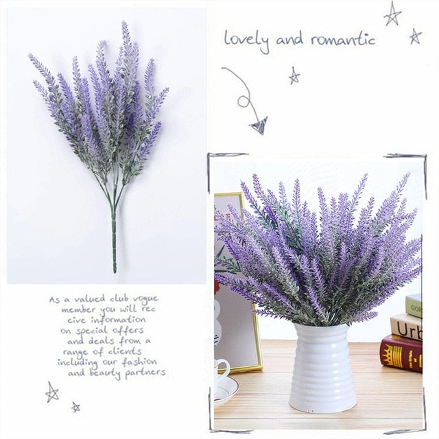 bouquet Provence Lavender Artificial Flowers With Pot