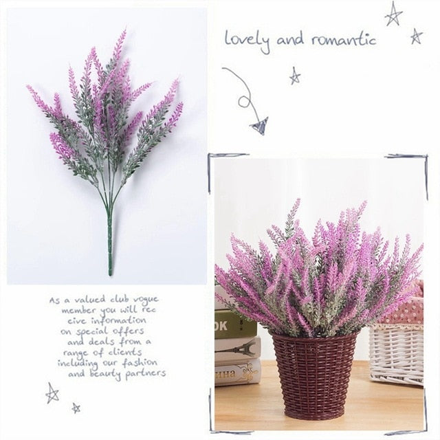 bouquet Provence Lavender Artificial Flowers With Pot