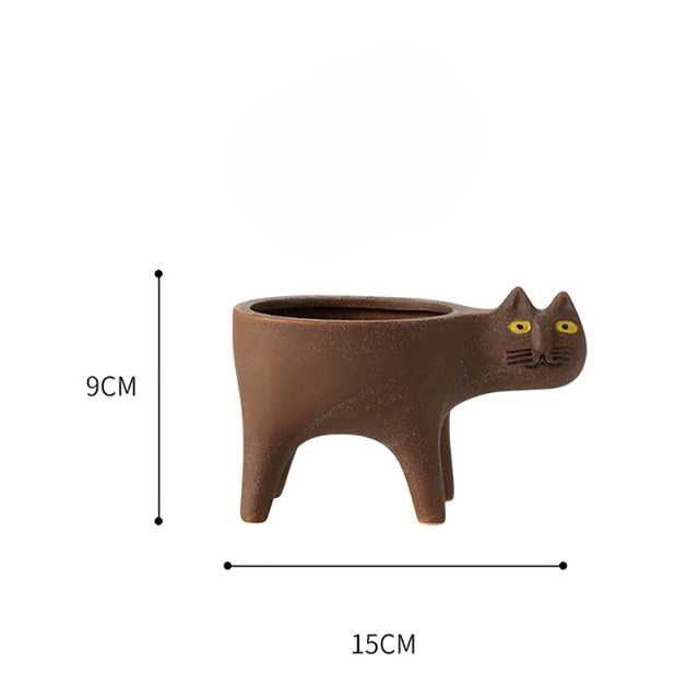 Cute Cat Tail Flowerpot