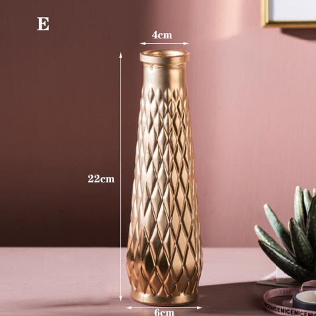 Golden Glass Vase