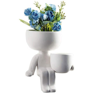 Humanoid Ceramic Flowerpot