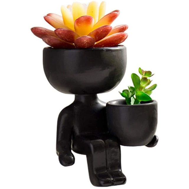 Humanoid Ceramic Flowerpot