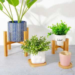 Wooden Four-legged Flower Stand