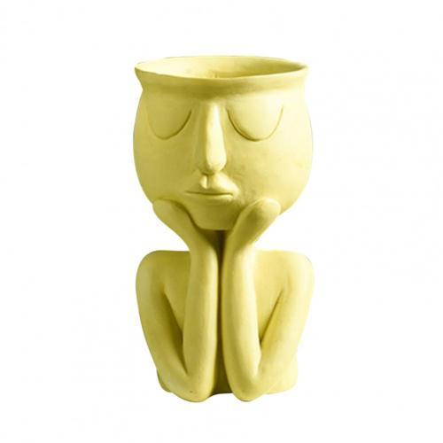 Human Think Face Ceramic Vase