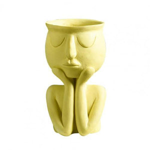 Human Think Face Ceramic Vase