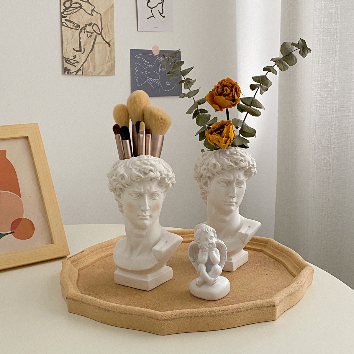 Portrait Human Head Flower Vase