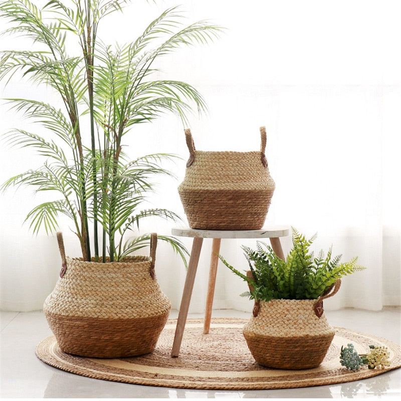 Mrosaa Foldable Natural Flower Pot