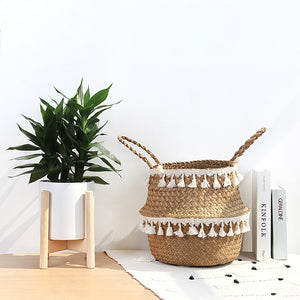 Macrame Wicker Basket