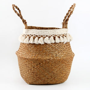 Macrame Wicker Basket