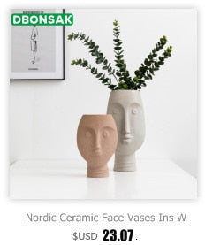 Resin Sculpture Human Face Flower Pot